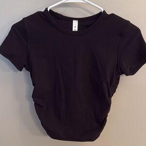 lululemon athletica Black Nulu Ribbed Shirt